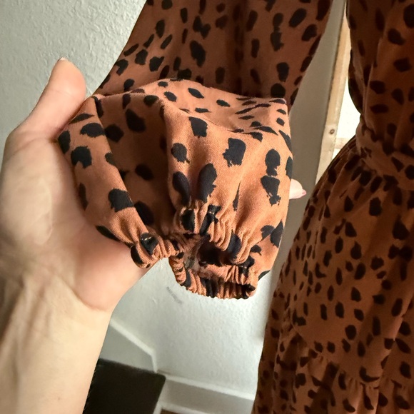 R. Vivimos Leopard Print Belted Wrap Midi Dress Sz: Small or 4/6 - Picture 5 of 8